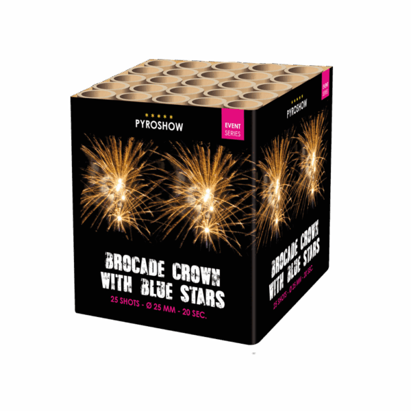 Brocade Crown w. Blue Stars & Tail